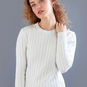 Lauren Ralph Lauren women’s white cable sweater XS